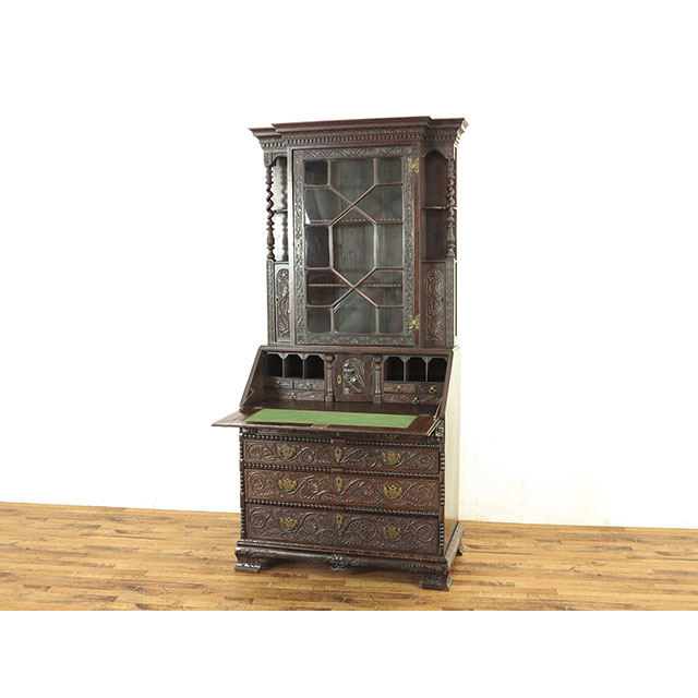 楽天市場】輸入家具 アンティーク ブックビューロー アンティーク