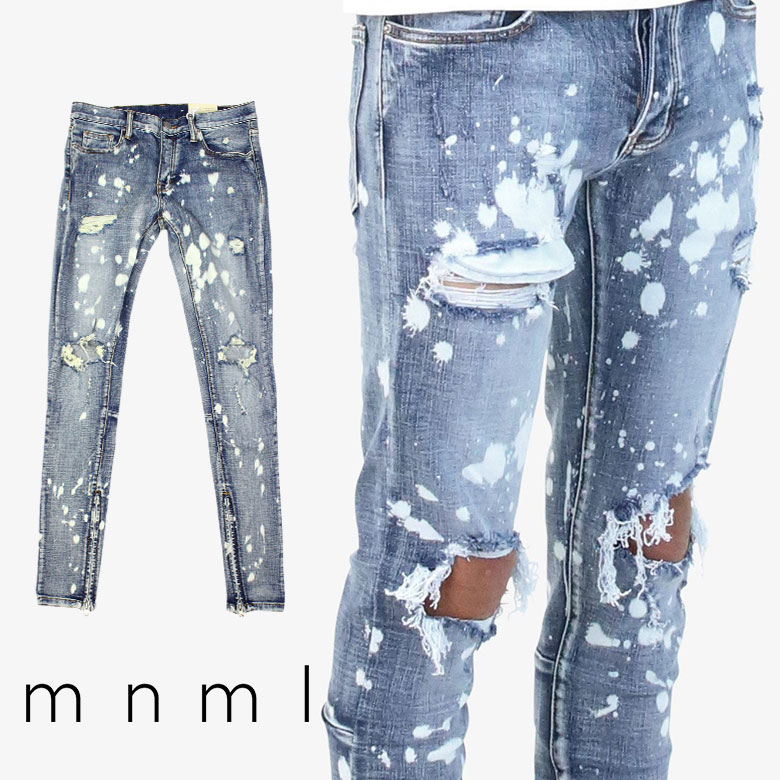 楽天市場】【20%OFF】 mnml ミニマル M1 STRETCH DENIM SPLASH