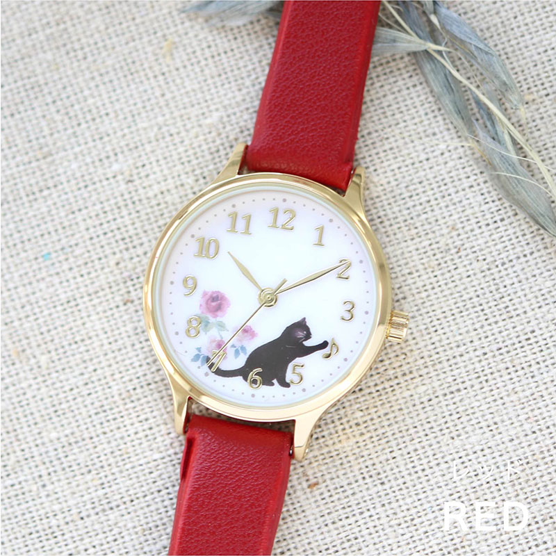 楽天市場】腕時計 レディース ミュレ ネコ 猫 ネコモチーフ 花 花柄