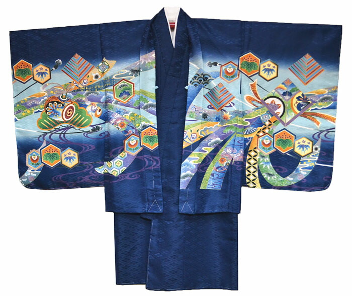 楽天市場】七五三 753 着物 男の子 袴 セット 5歳羽織袴 フルセット 兜