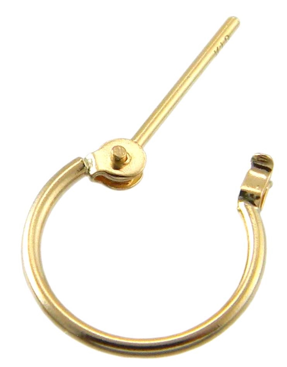 楽天市場】18金 ピアス フープ 18K 片耳用 リング13mm メンズ