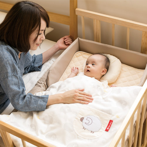 楽天市場】ファルスカ farska ベビーベッド用 添い寝 安全ベルト