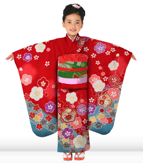 楽天市場】七五三 着物 7歳 フルセット レンタル 女の子 赤 レッド 14