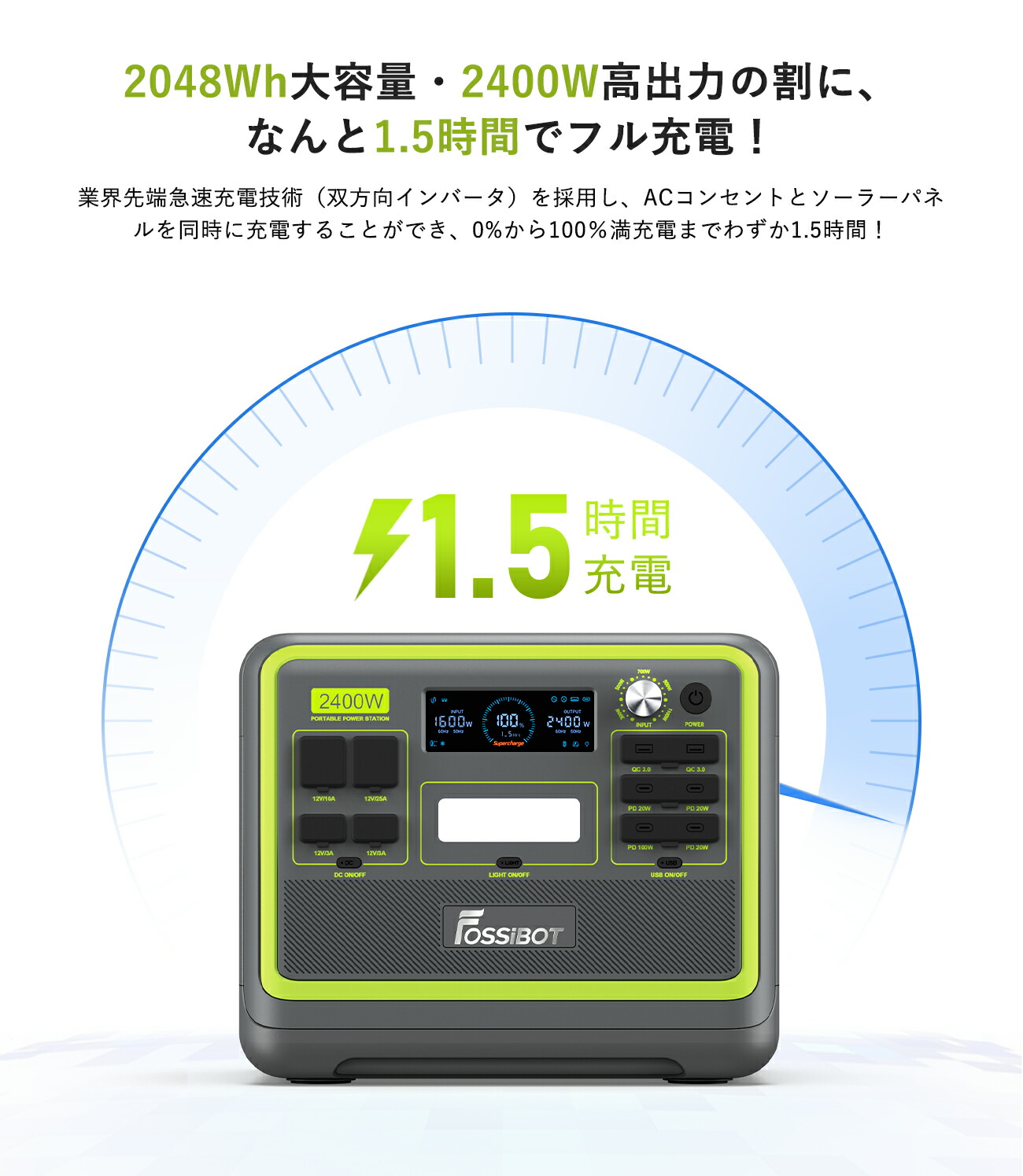 楽天市場】楽天1位5部門受賞！FOSSiBOT ポータブル電源 リン酸鉄