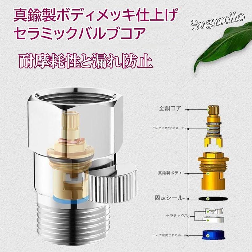 楽天市場】止水弁 止水栓 G1/2 ワンタッチ 止水アダプター シャワー