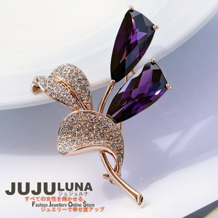 楽天市場】ブローチ レディース オシャレ 紫 古希 お祝い ゴージャス