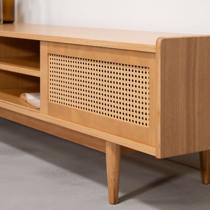 楽天市場】ラタンテレビボード 幅150cm ローボード 収納 ラタン調 F4