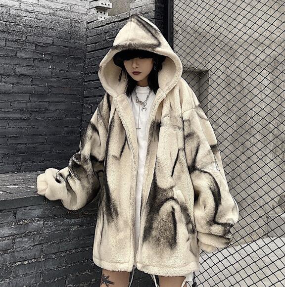 楽天市場】♪M-XL展開♪2色 マーブル ダイダイ アウター ブルゾン