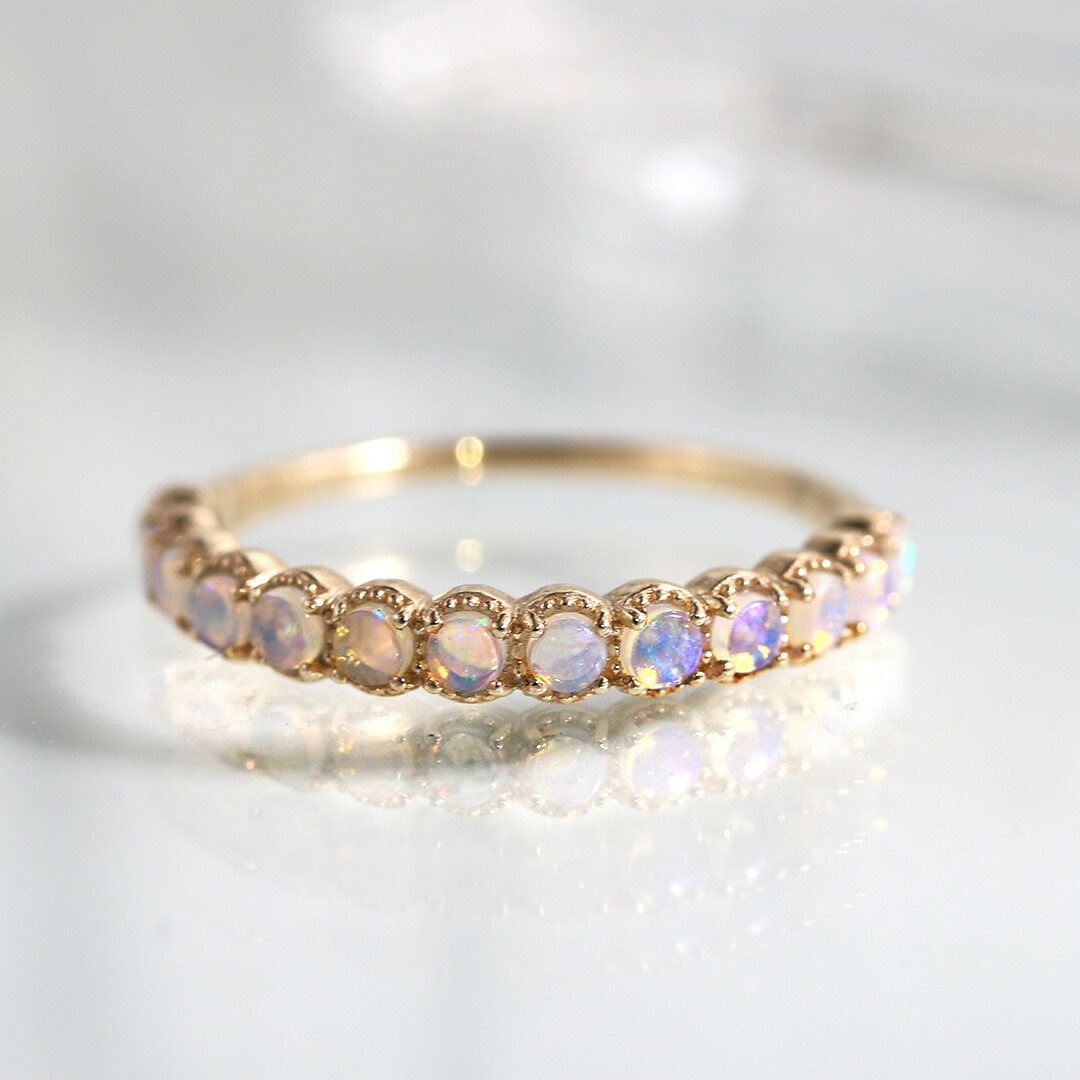 楽天市場】オーストラリア産オパール K10 イエローゴールド ハーフ