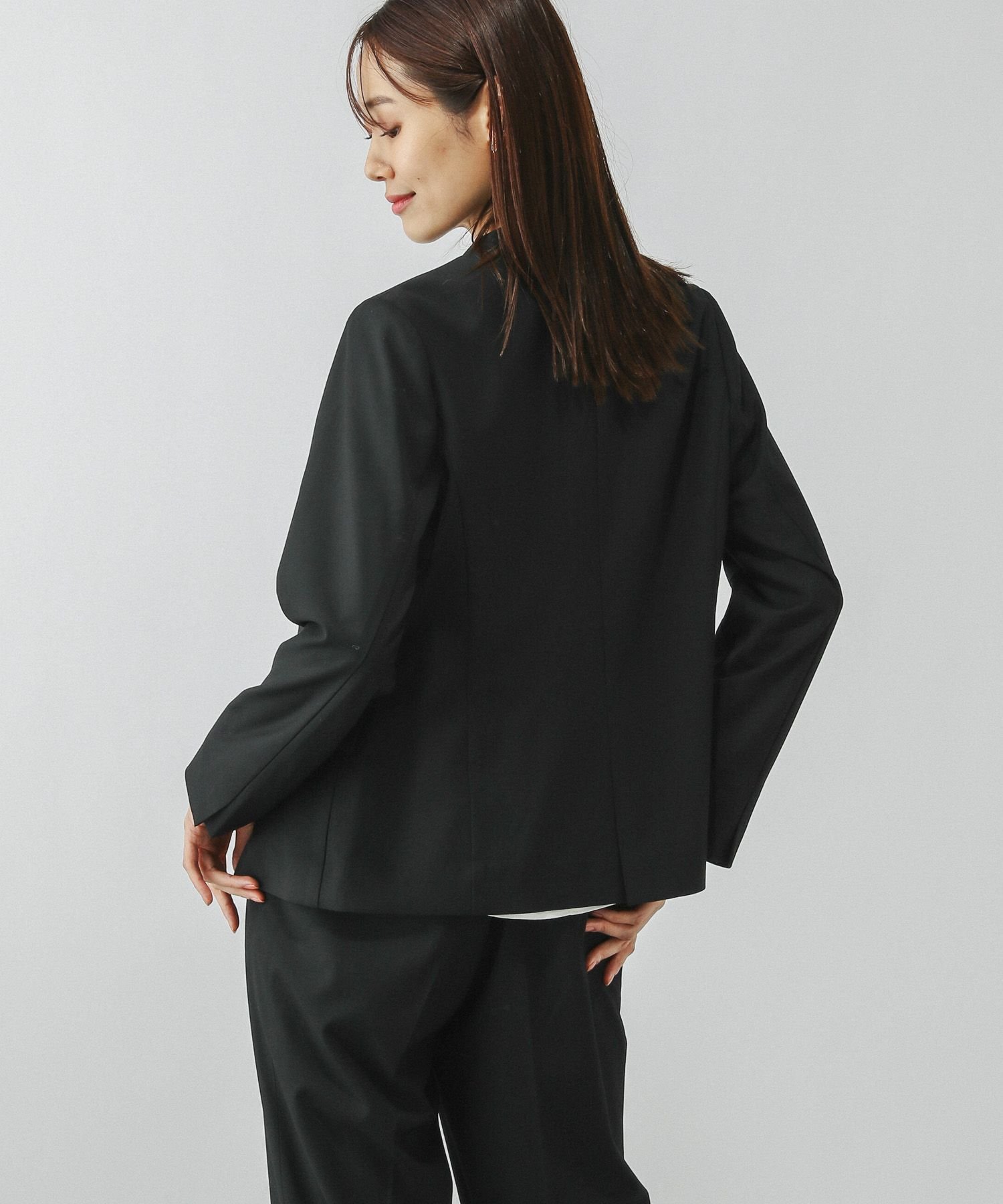 GLOBAL WORK｜ウツクシルエットノーカラージャケット/133613 | Rakuten