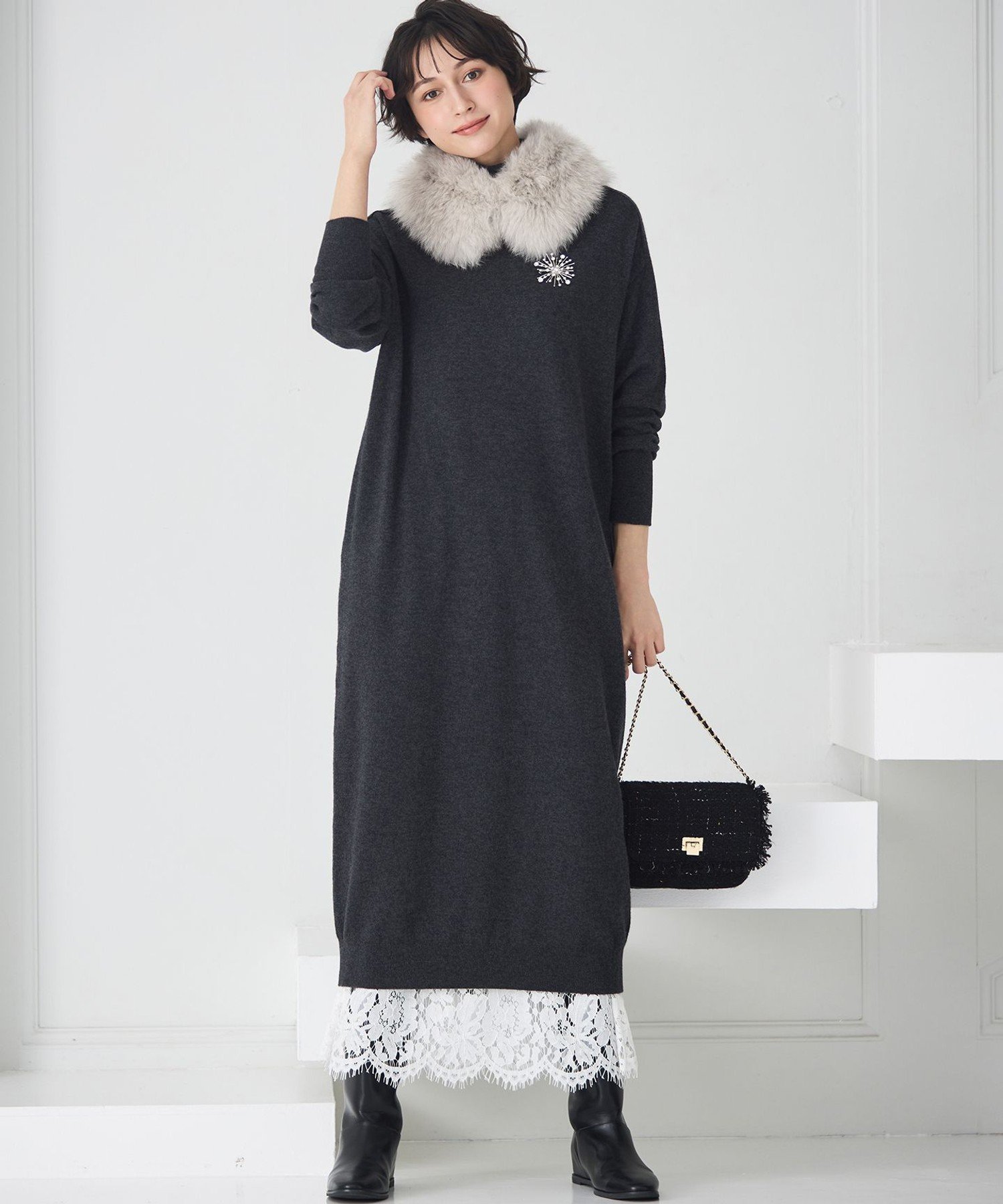 23区｜【LEE10月号掲載/洗える】レースコンビ ペチコート スカート