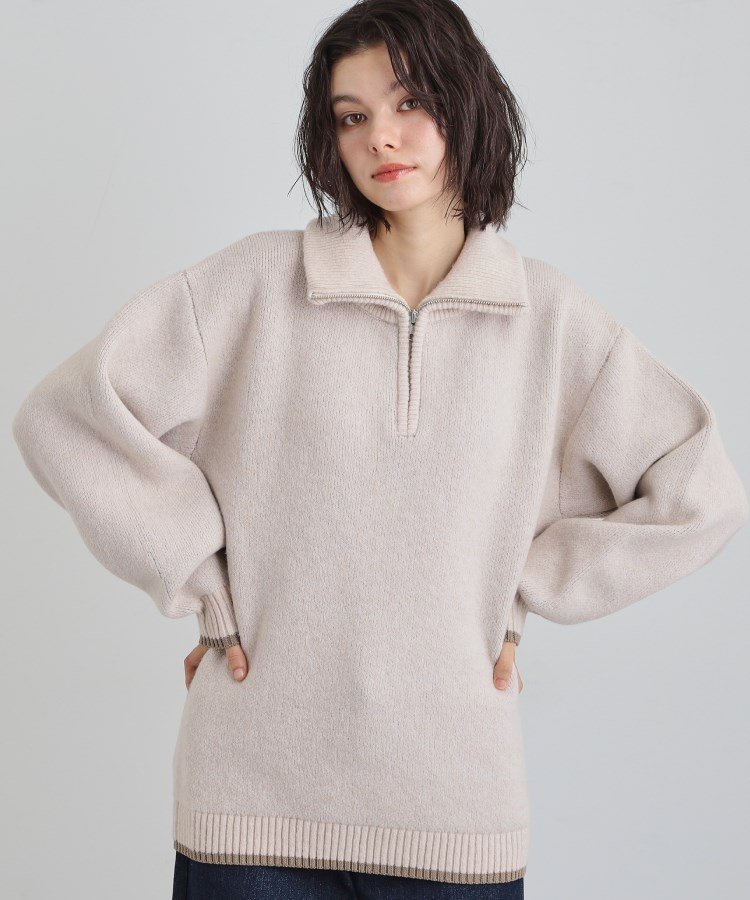 THE SHOP TK｜【洗える】ほど良くラフで女性らしい ハーフZIPニット