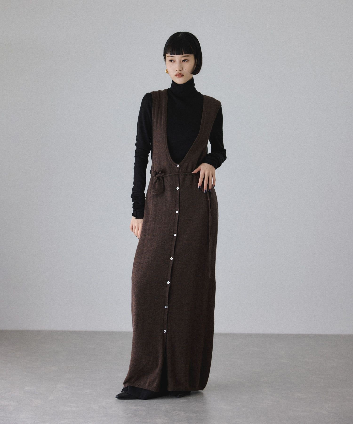 ADAM ET ROPE'｜ウォッシャブルウールタートルネックカットオフプル