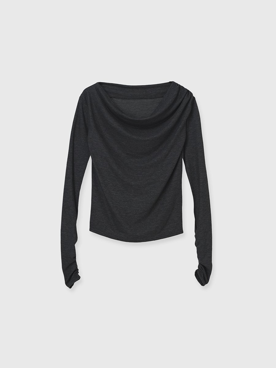 anuans｜ギャザードレープカットトップス | Rakuten Fashion(楽天