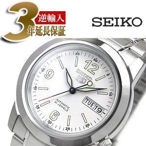 楽天市場】【逆輸入SEIKO5】セイコー5 メンズ自動巻き腕時計 ホワイト
