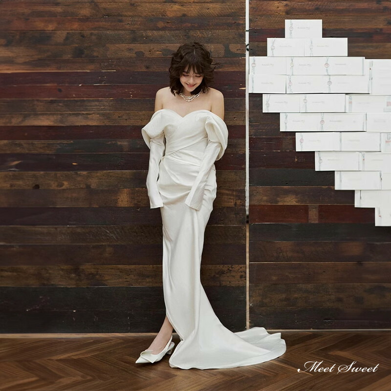 楽天市場】ウェディングドレス ロングドレス スレンダーライン