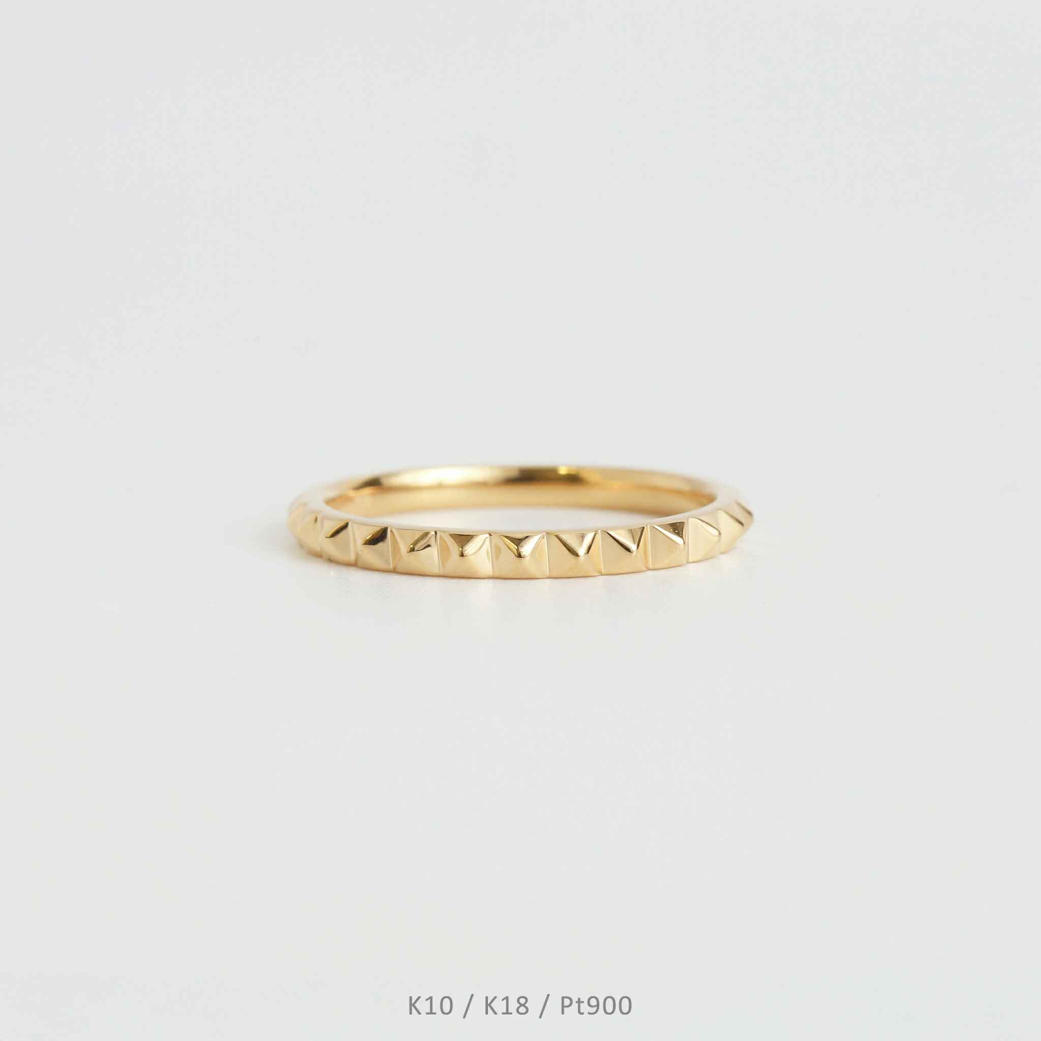 楽天市場】【Stazz Ring type01】 K10/K18/Pt900 スタッズ リング 地金