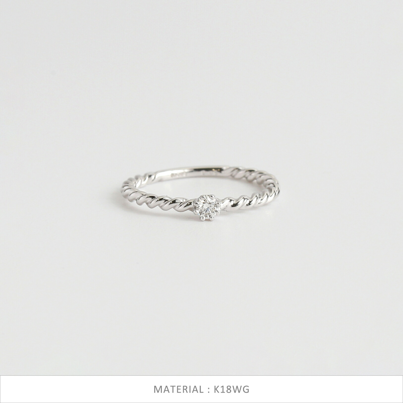 楽天市場】【Almeia Ring】 K10/K18/Pt900 一粒 ダイヤモンド ツイスト