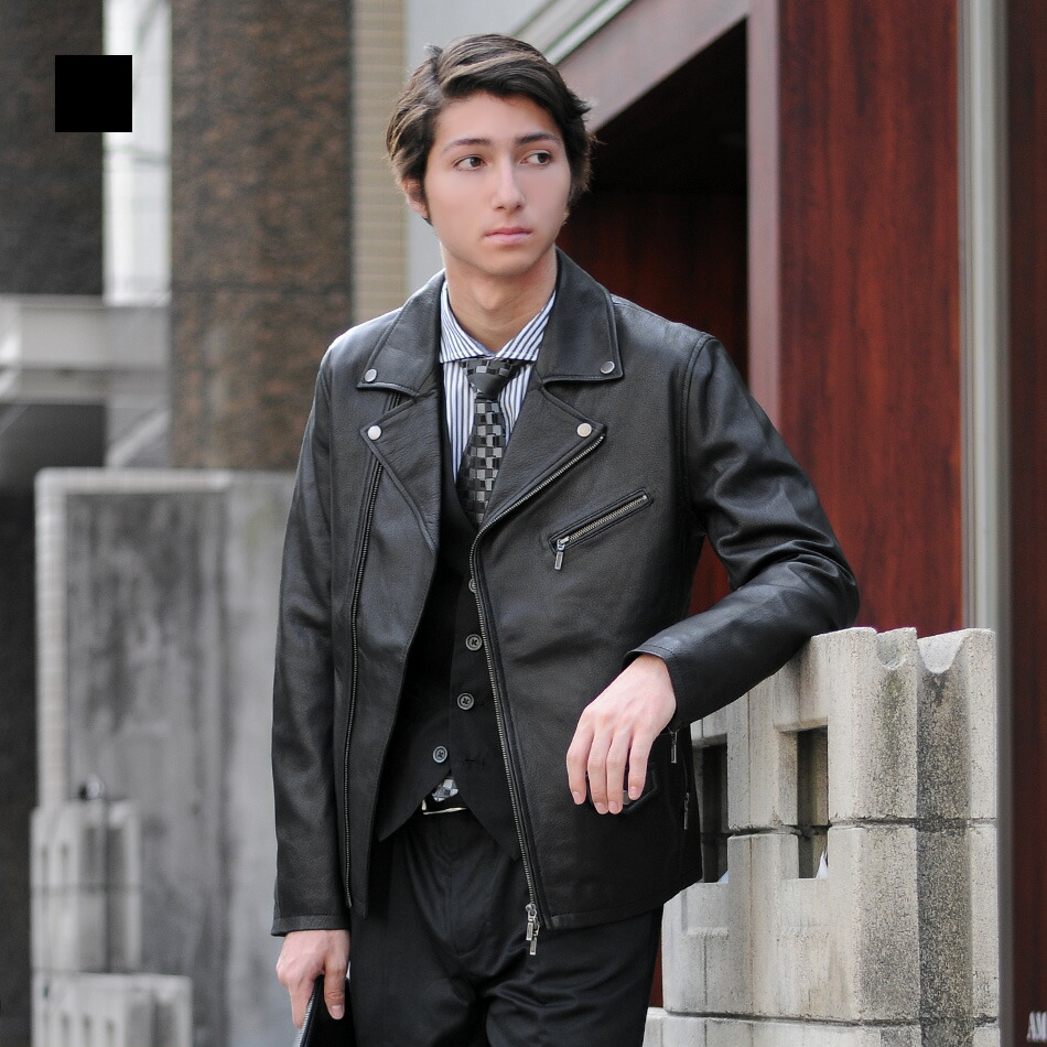 楽天市場】【ポイント10倍】レザージャケット メンズ 本革 ゴート