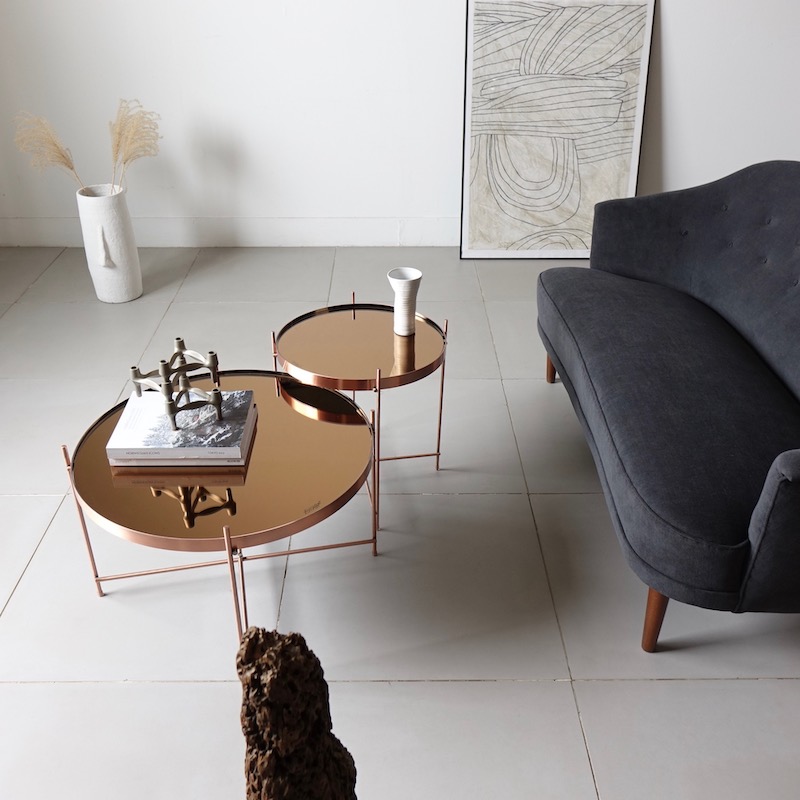 楽天市場】Zuiver サイドテーブル ガラステーブル ガラス カッパー 丸