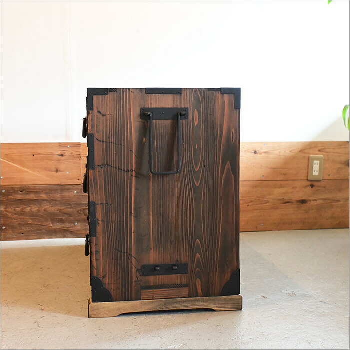 楽天市場】昭和初期 和箪笥リメイク 三段チェスト 幅83cm｜無垢材×鉄