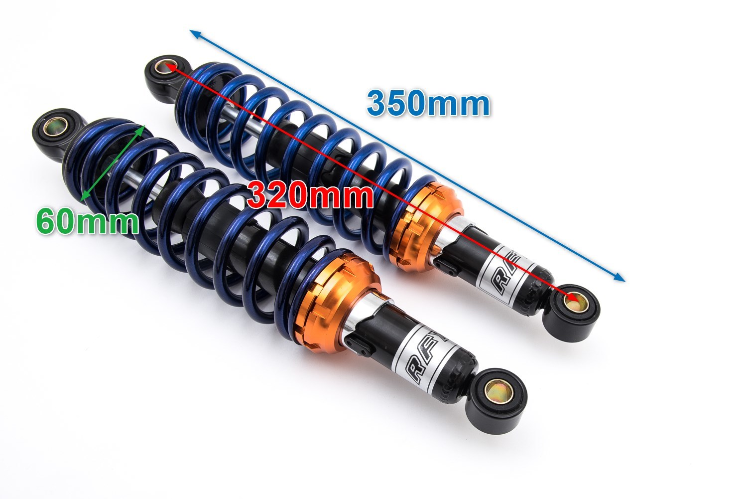 楽天市場】汎用品 320mm リアサスペンション リアショック モンキー