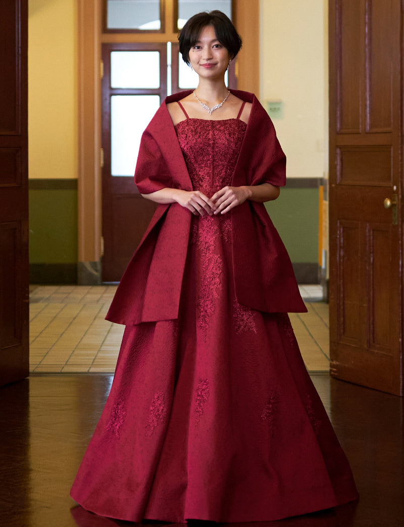 ワインレッド 演奏会, 発表会, ステージドレス, ツイード, コンクール