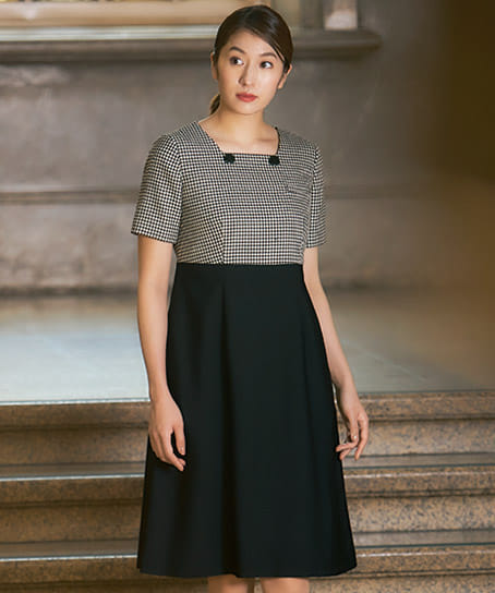 MARY QUANT】ワンピース（千鳥・帯電防止・ストレッチ） M53321 | 事務