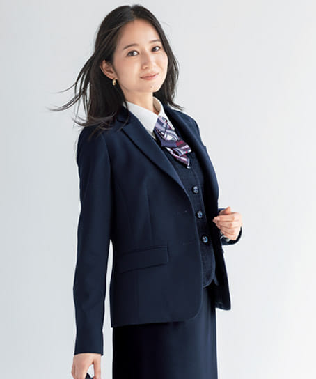 全2色】チェック柄ジャケット（ストレッチ・抗ウイルス加工・消臭） S