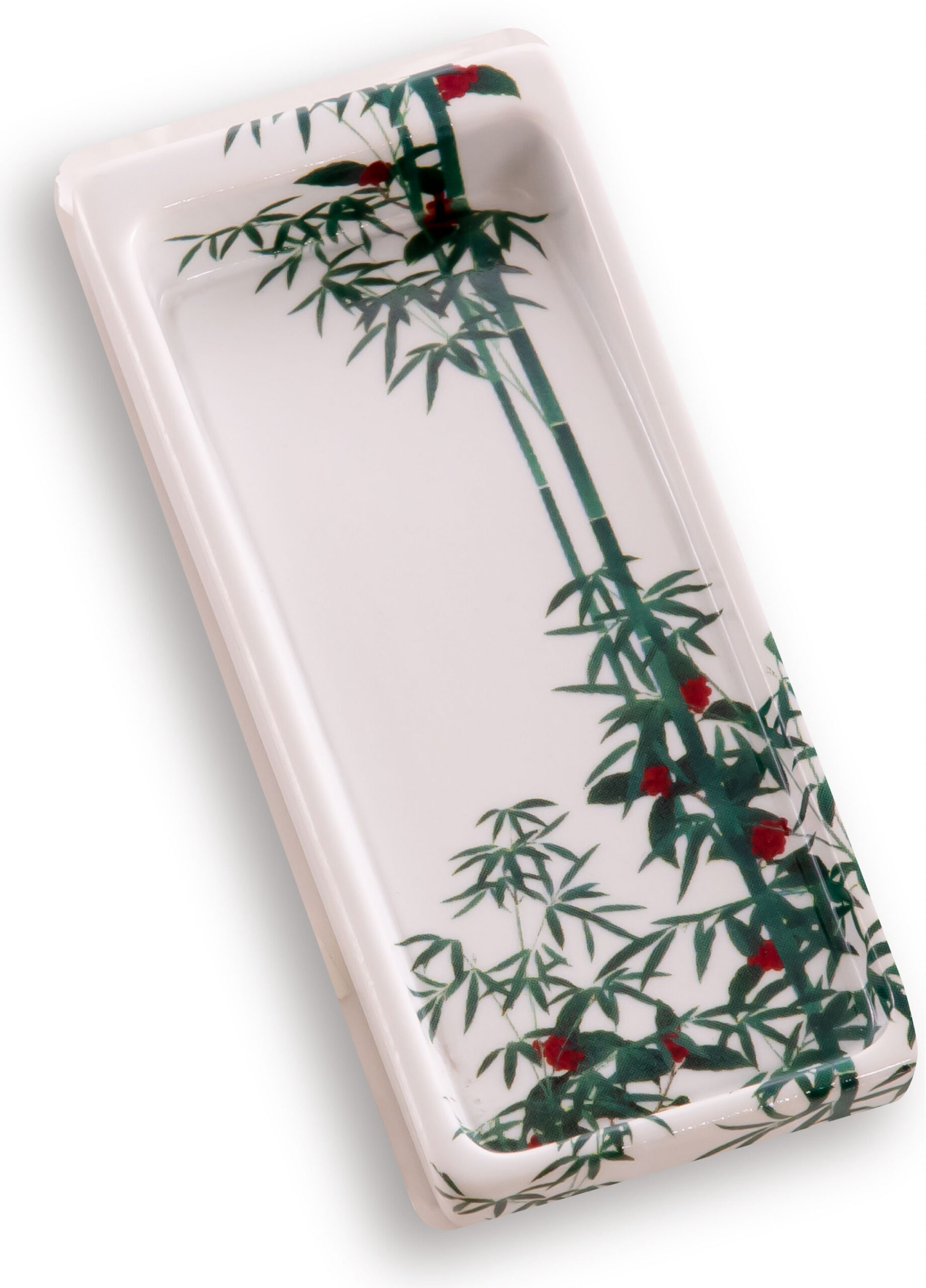 よしだ書道具店 | 花陶硯 プチ硯セット 馬革ケース入り（表絵柄）