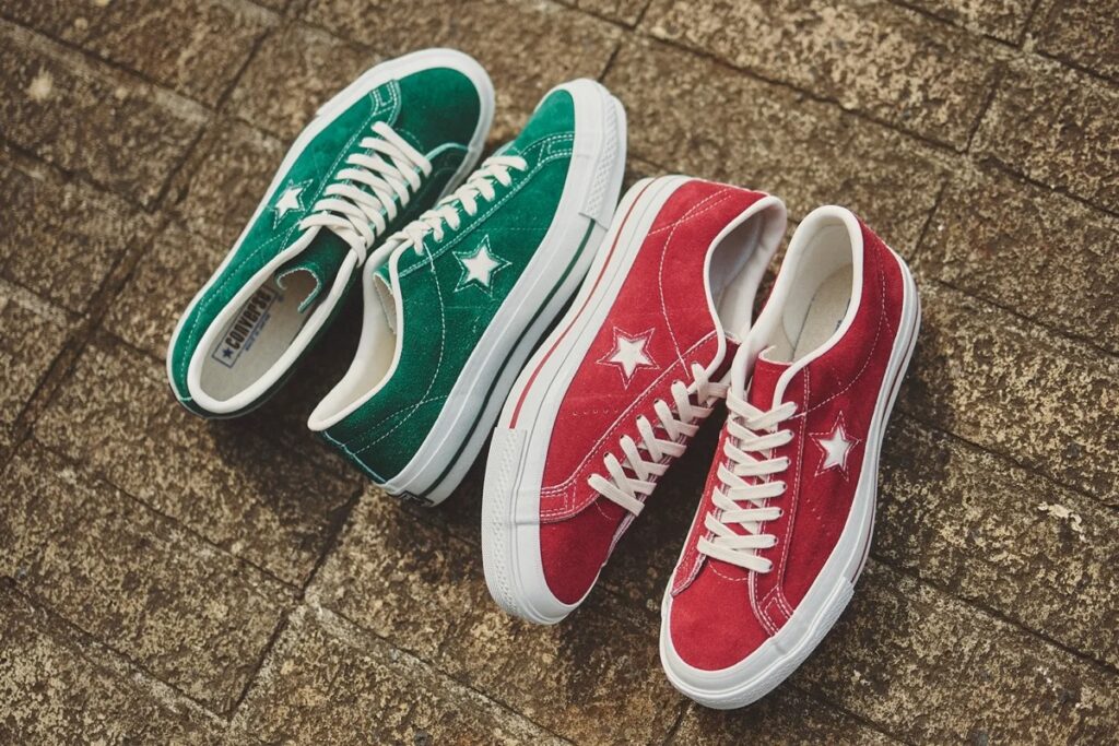 CONVERSE『ONE STAR J VTG “TIMELINE” GREEN & RED』が国内8月23日に