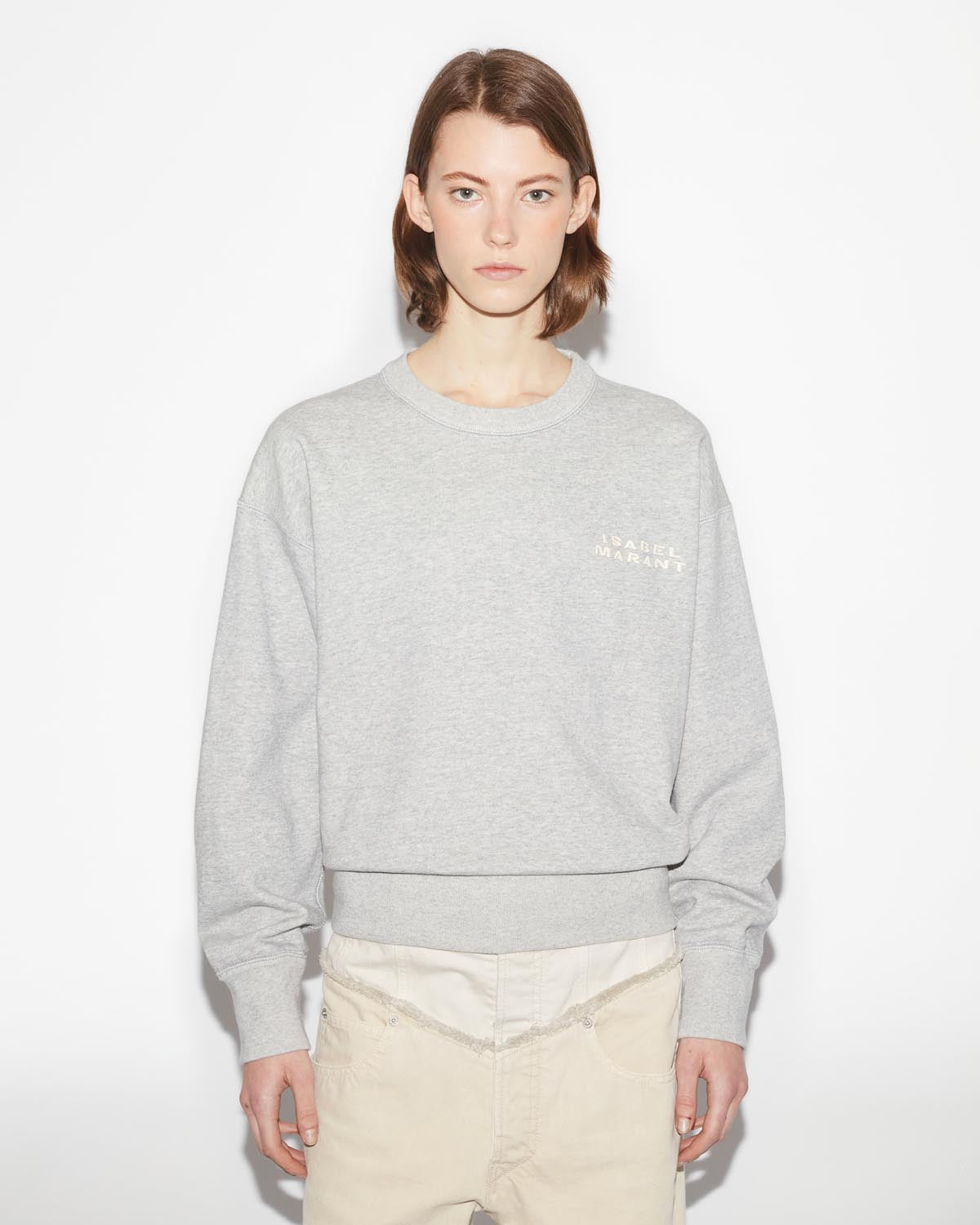 Shad Sweatshirt Woman gray | ISABEL MARANT Official online store