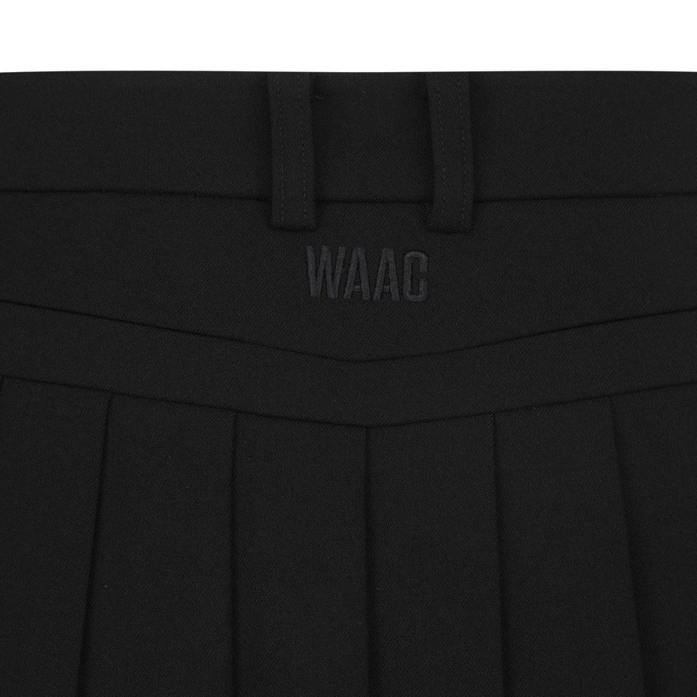 WOMEN ウールライクプリーツスカート ブラック