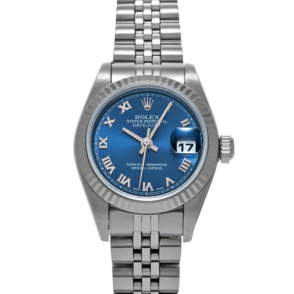 ロレックス デイトジャスト 79174 ブルー レディース 時計 【中古