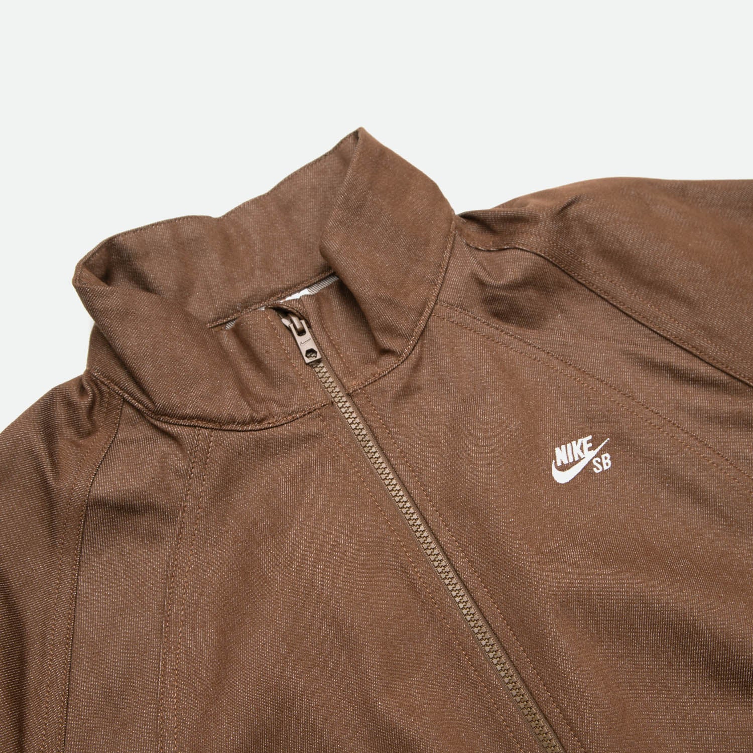 Nike SB - Denim Track Jacket - Mosswood Brown / White – Welcome