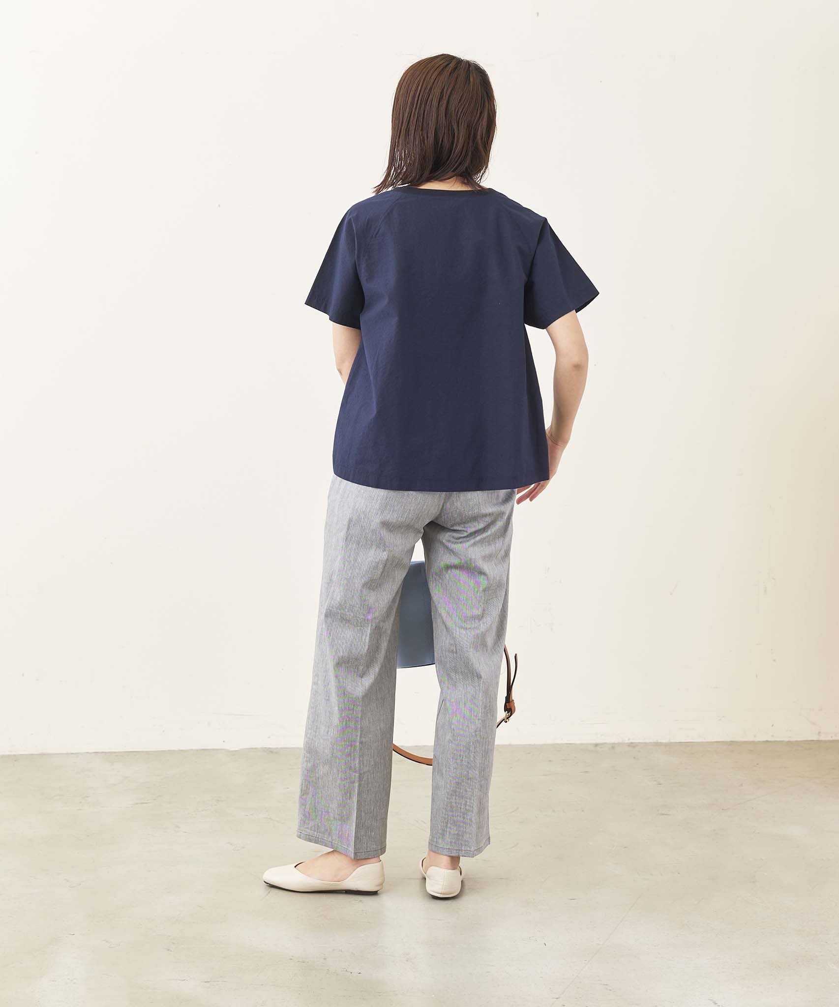 WWO 涼しい麻のタックストレートパンツ(レディース・TRICKZIP)_8114172