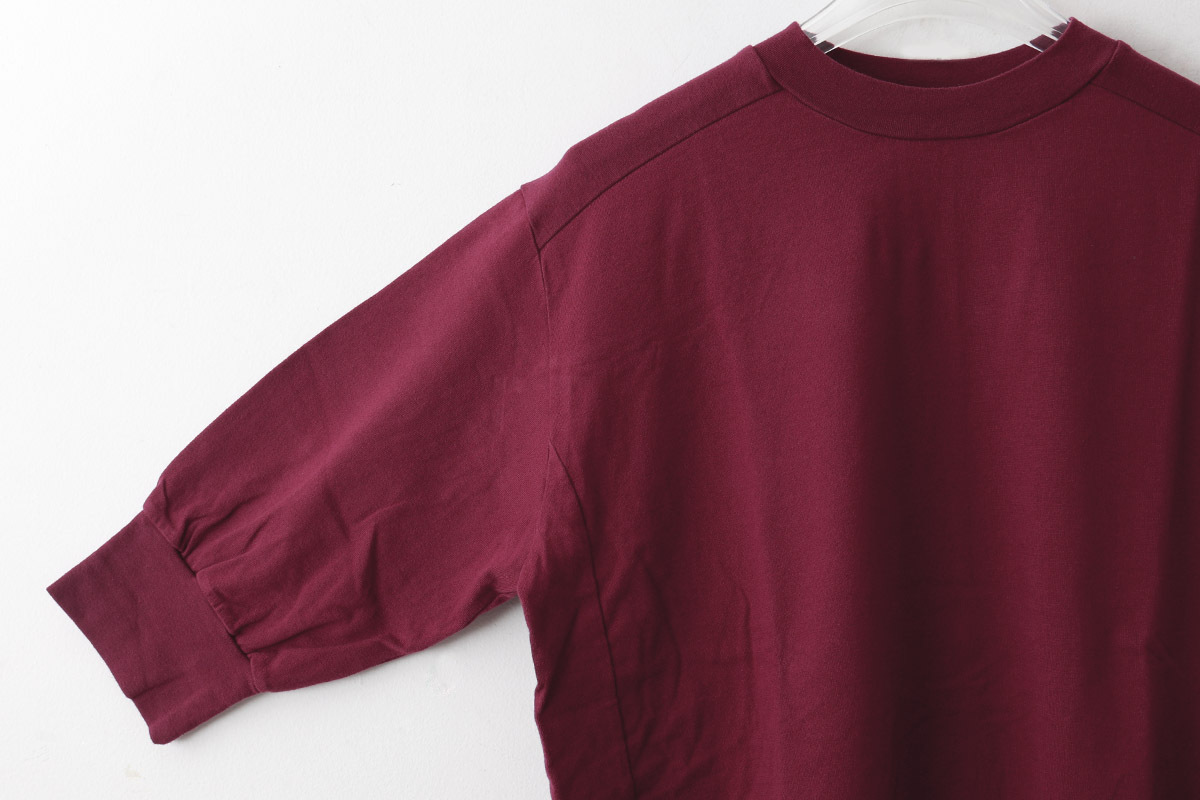 homspun ホームスパン 40/2天竺 六分袖プルオーバー