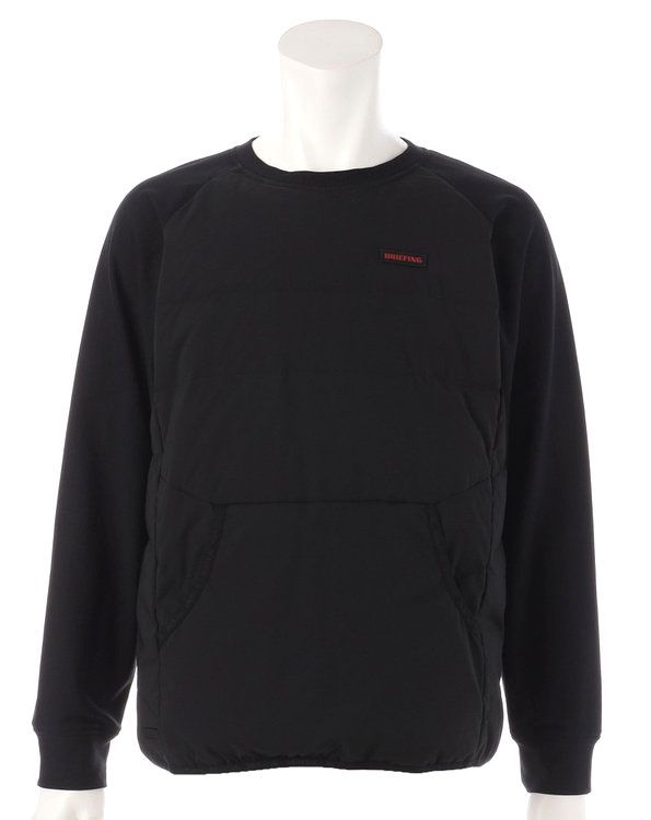 BRIEFING GOLF - MENS TAION DOWN CREW NECK （ブラック） TAION