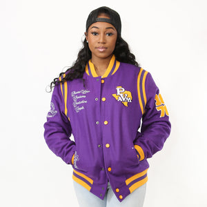 BHM Sale🔥 PVAMU | VARSITY JACKET Unisex (FINAL SALE) (a