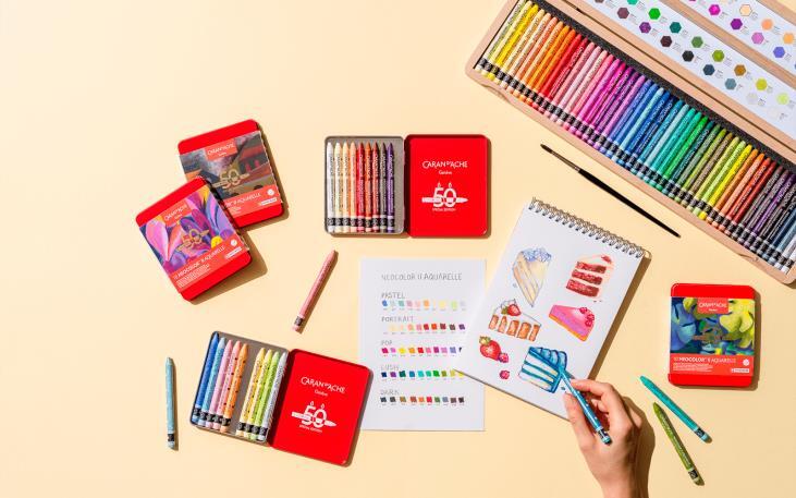 ネオカラーⅡ水溶性ワックスパステル 50周年 10色セット “PORTRAIT