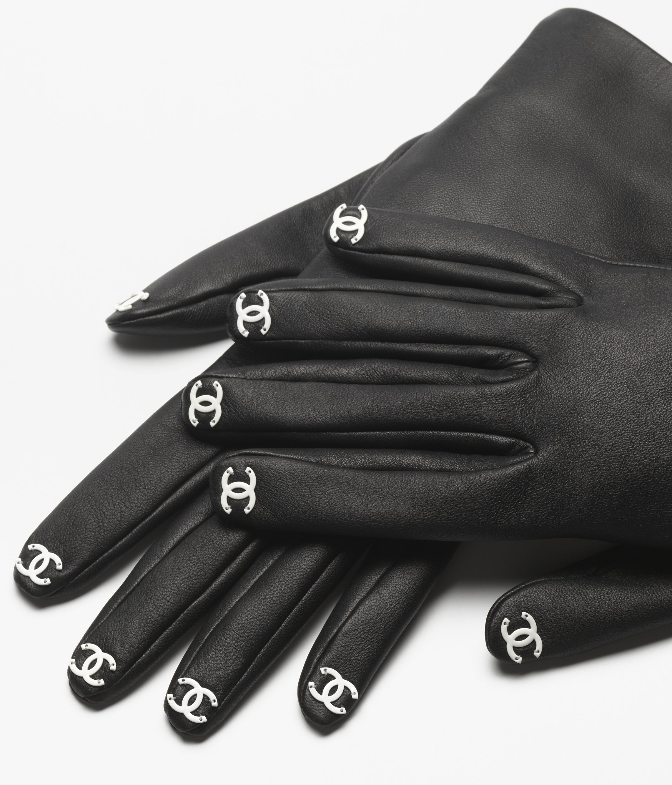グローブ - ラムスキン、ブラック & ホワイト — ファッション | CHANEL