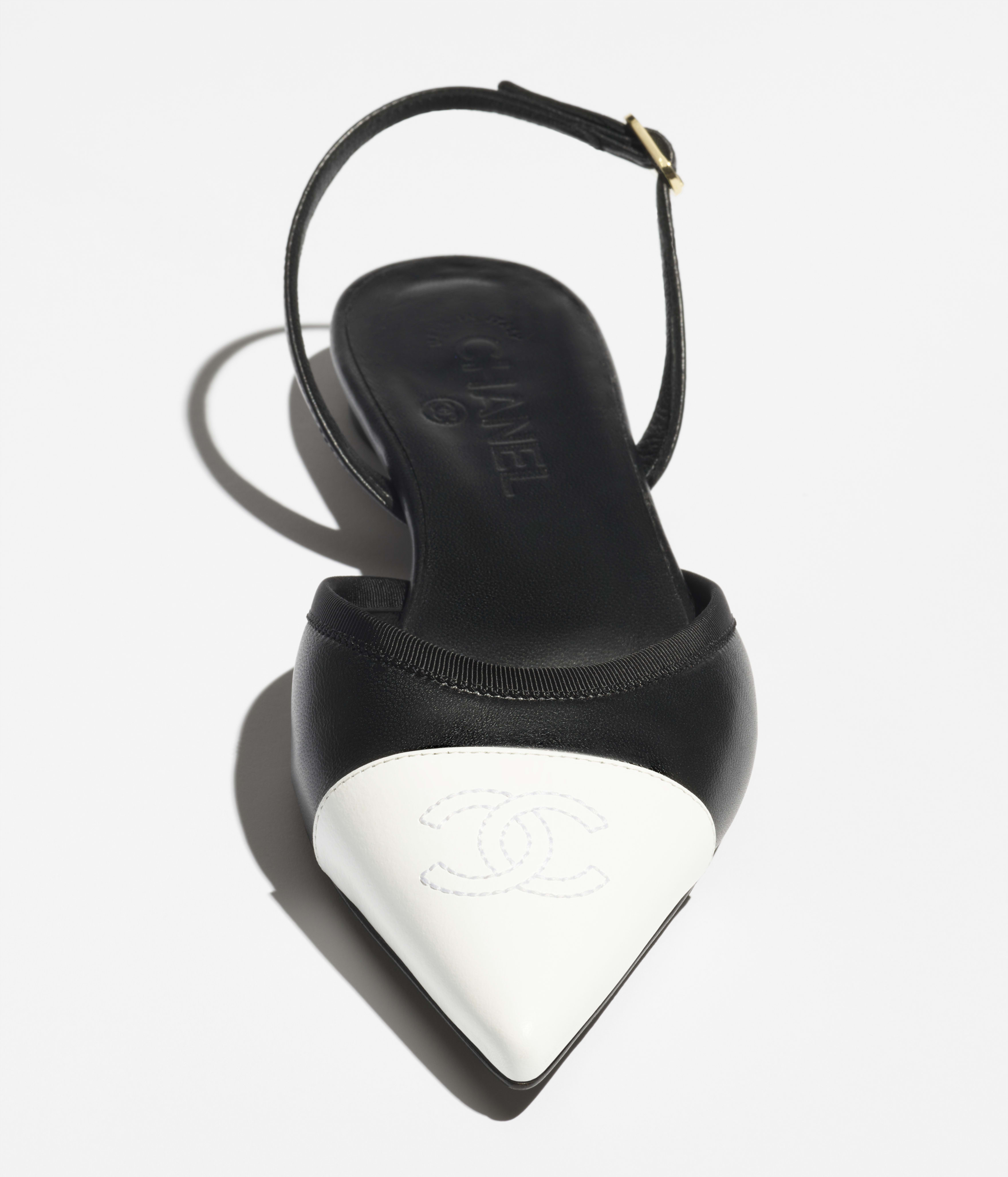 スリングバック シューズ - イリディッセント ラムスキン & ラムスキン