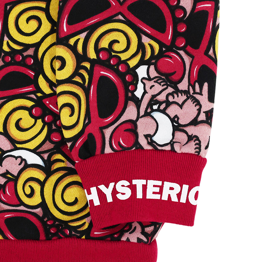 30%off Hystericmini HYS MINI JAM PACK総柄 裏毛トレーナー 90