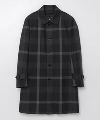 テクニカルウールクレストブリッジチェックステンカラーコート（コート