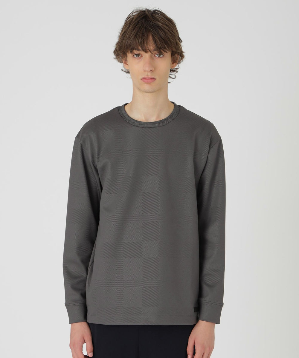 BLACK lab.】エンボスシャドーチェックカットソー（カットソー