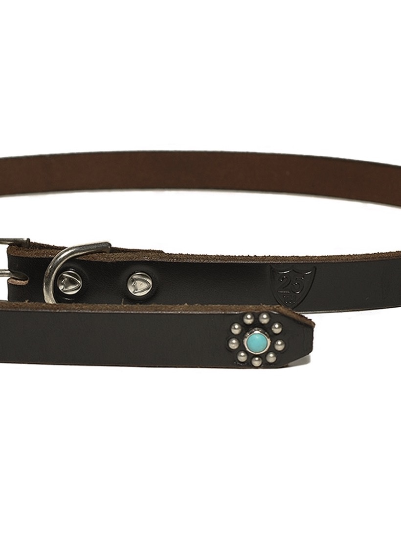 Ant / HTC Belt #25th 1Point End Flower Turquoise 0.75