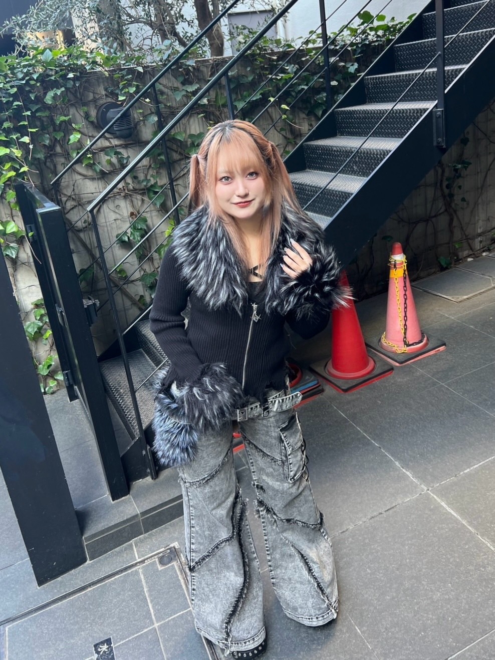 REFLEM【レフレム】ファーポーチベルト付フレアデニム/全2色