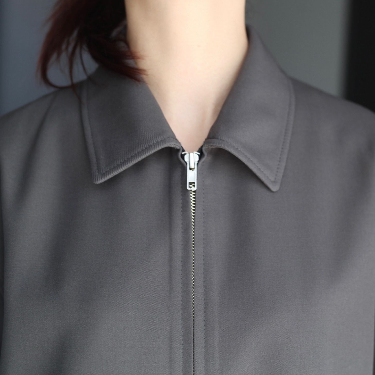 ATON - 【残り一点】Back Satin Harrington Jacket | ACRMTSM ONLINE STORE