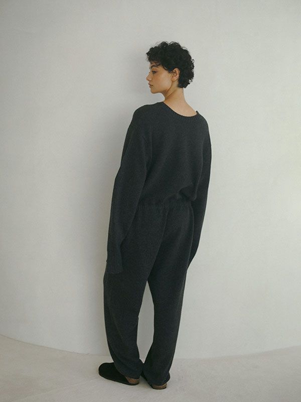 ETRE TOKYO - Vネックニットオールインワン - GREY | ADDICT WEB SHOP