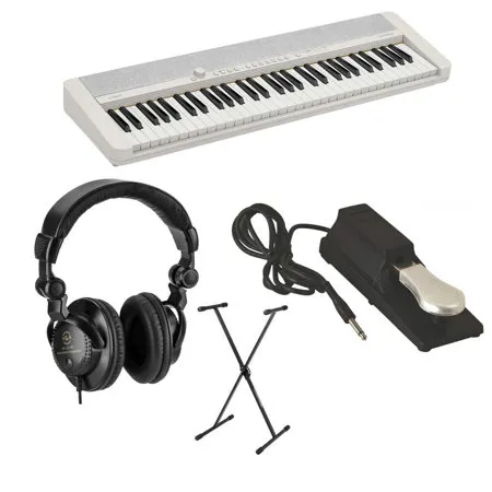 Casio Casiotone CT-S1 61-Key Piano Style Portable Keyboard, White